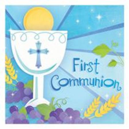 First Communion Blue Luncheon Napkins AM719576