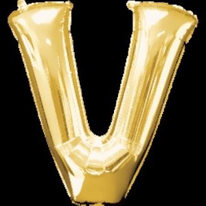 Gold Letter V Megaloon Foil Balloon ANA32992