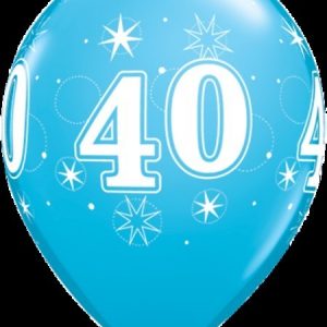 40 Sparkle Around Robin's Egg Latex Balloons Q44925