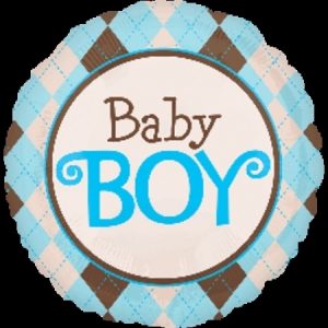 Argyle Baby Boy Foil Balloon ANA26741