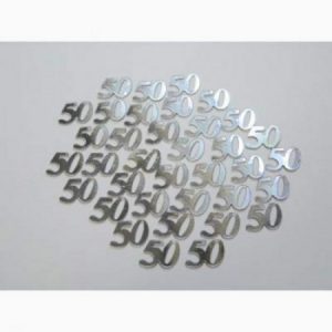 Scatterfetti Numeral 50 Silver P400144