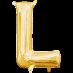 Letter L Gold Minishape Foil Balloon ANA33035