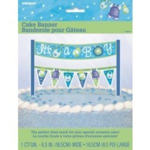 Blue Clothesline Baby Shower Cake Banner M42514