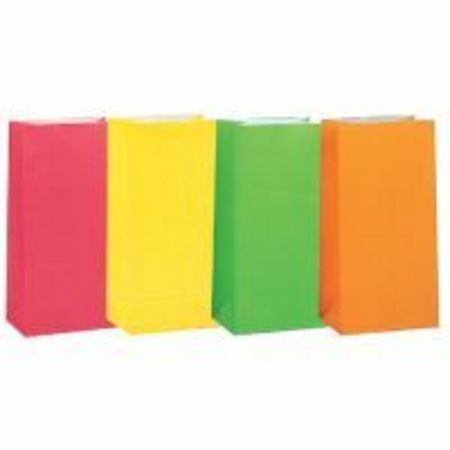 Party Bags Paper Neon Assorted M59016
