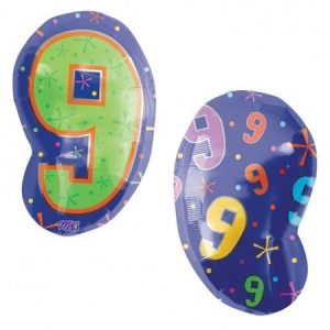 Numeral Nine Jr. Shape Foil Balloon ANA12676