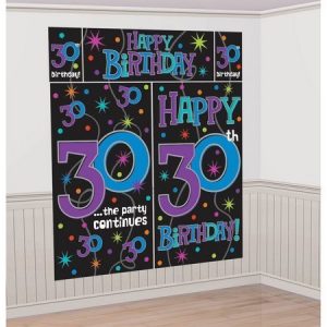 The Party Continues 30 Scene Setter Wall Decorating Kit AM670239