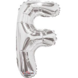 Letter F Silver Foil Shape Balloon F14S