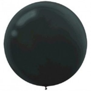 Black Round 24 inch (60 cm) Latex Balloon AM115910.10