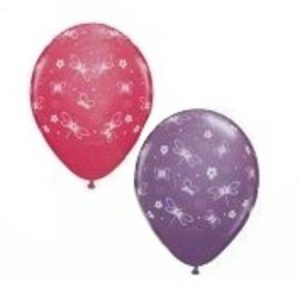 Butterflies & Dragonflies Around Lilac & Rose Assortment Latex Balloons IIBDRL