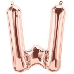 Rose Gold Letter W 16 inch (40 cm) Foil Balloon LET16W-RG