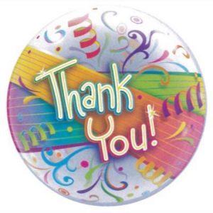 Thankyou Streamers Bubble Balloon Q27500