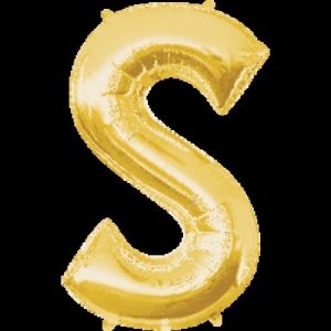 Gold Letter S Megaloon Foil Balloon ANA32984