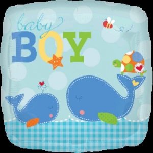 Ahoy Baby Boy Whale Foil Balloon ANA24562
