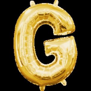 Letter G Gold Minishape Foil Balloon ANA33024
