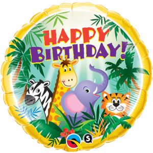 Birthday Jungle Friends Foil Balloon Q31014