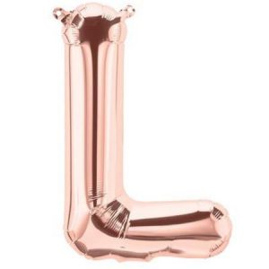 Rose Gold Letter L 16 inch (40 cm) Foil Balloon LET16L-RG
