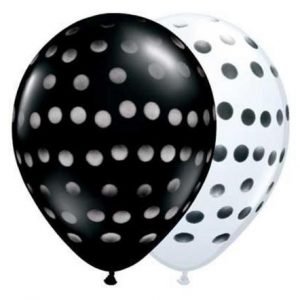 Polka Dot Spray Decorated Assortment Latex Balloon Q11554