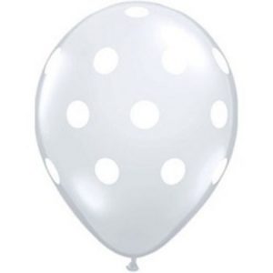 Big Polka Dots Diamond Clear Latex Balloons Q37227