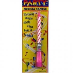 Happy Birthday Musical Candle Pink MFMC-1P