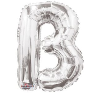 Letter B Silver Foil Shape Balloon B14S