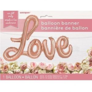 Love Foil Balloon Banner Rose Gold M53687