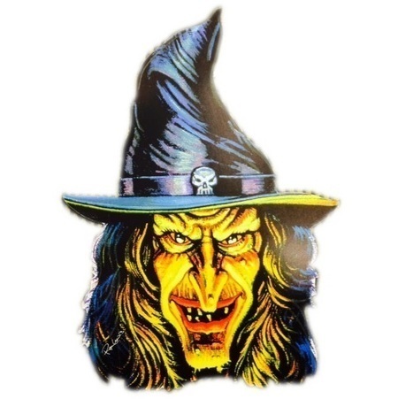 Glow In The Dark Witch Head Cutout AM13794
