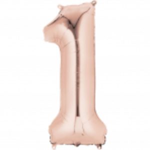 Rose Gold Helium Saver Numeral 1 Supershape Foil Balloon ANA36210
