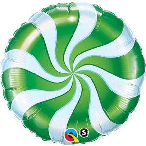 Candy Swirl Green Foil Balloon Q64333
