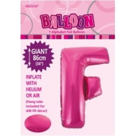Pink Letter F Alphabet Foil Balloon M43135