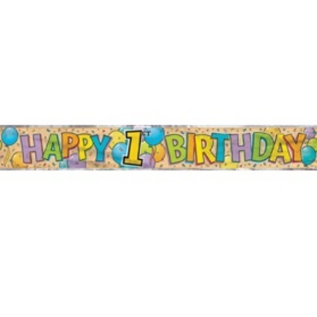 1st Birthday Foil Banner M90039