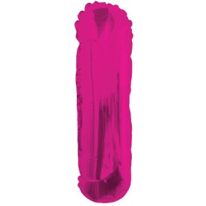Letter I Magenta Foil Shape Balloon I14M