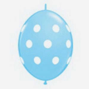 Robin's Egg Big Polka Dots Q-Link Balloons Q90566