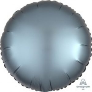 Round Steel Blue Satin Luxe Foil Balloon ANA36812