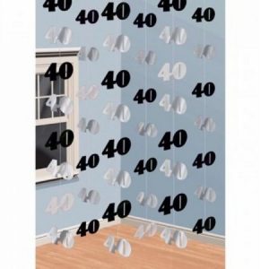 Black & Silver String Decorations 40 AM993534