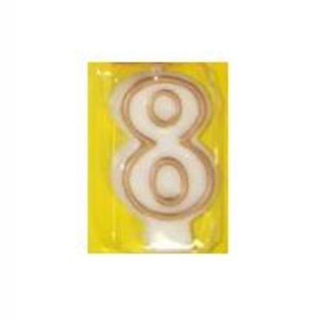 Candle Numeral 8 Gold AM158070