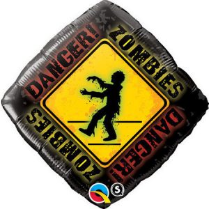 Zombies Crossing Diamond Shape Foil Balloon Q33755