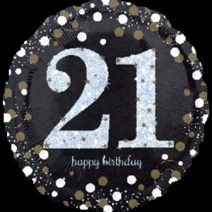 Sparkling Birthday 21 Holographic Foil Balloon ANA33238