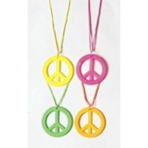 Peace Sign Neon Necklace M95092