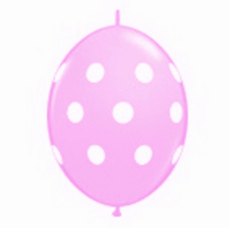 Pink Big Polka Dots Q-Link Balloons Q90563