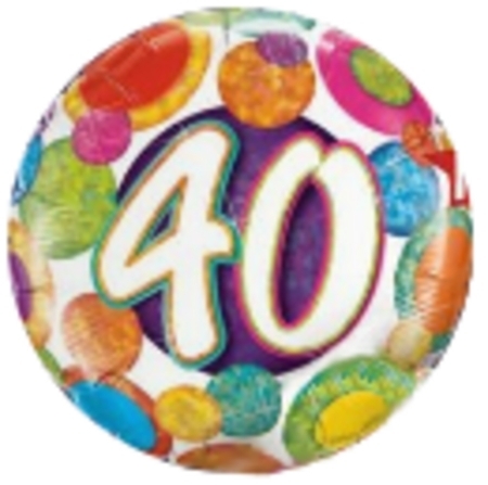 40 Big Dots & Glitz Holographic Foil Balloon Q37900