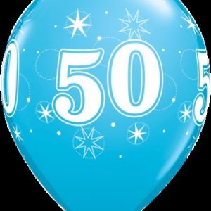 50 Sparkle Around Robin's Egg Latex Balloons Q44927
