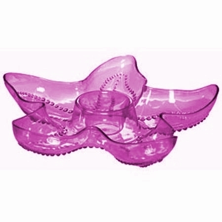 Hot Pink Starfish Chip & Dip Platter AM432315