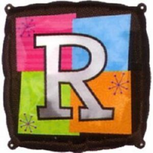 Letter R Foil Balloon ANA18002