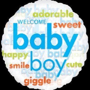 Baby Boy Word Cloud Foil Balloon ANA30749
