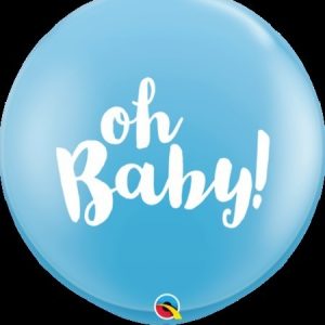 Oh Baby Blue 3′ (76 cm) Printed Latex Balloon Q85830