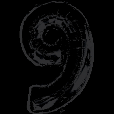Numeral Nine Black SuperShape Foil Balloon ANA23974