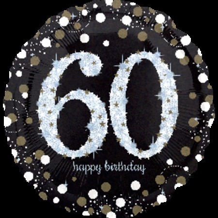 Sparkling Birthday 60 Holographic Foil Balloon ANA32132