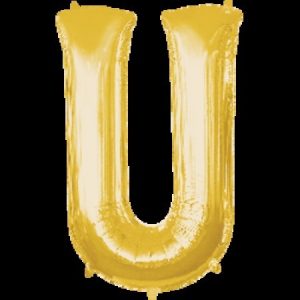 Gold Letter U Megaloon Foil Balloon ANA32988