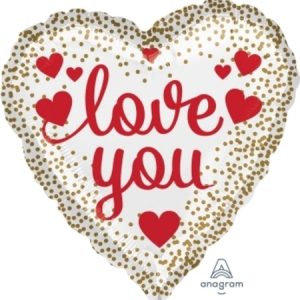 Love Dots Heart Shape Foil Balloon ANA36443