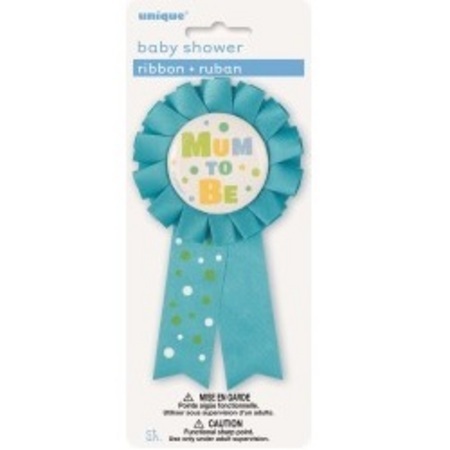 Mum To Be Award Ribbon Blue M13918